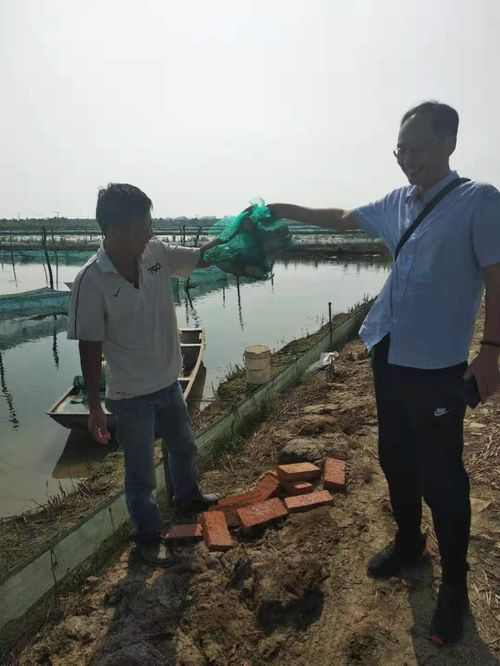 市水产技术推广站技术人员到户进行河蟹养殖技术指导